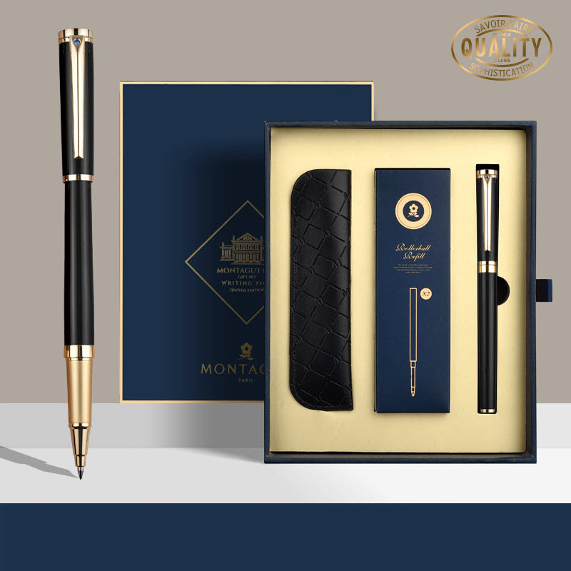 Discover the Luxurious Montagut M265 Signature Ballpoint Pen with High-End Stones