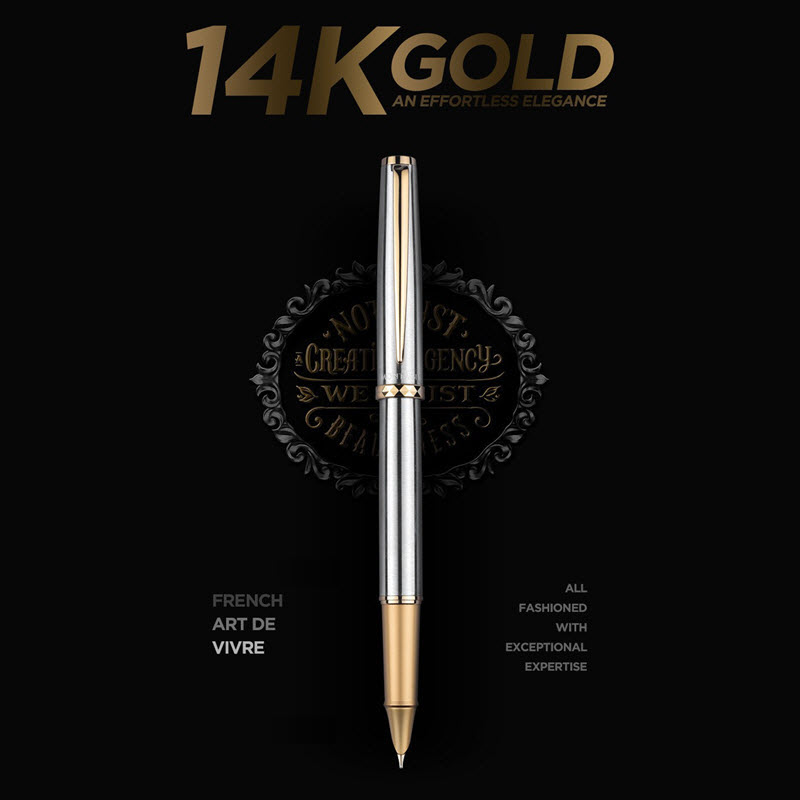 Elevate Your Status with the Montagut M100 14k Gold Plated Pen