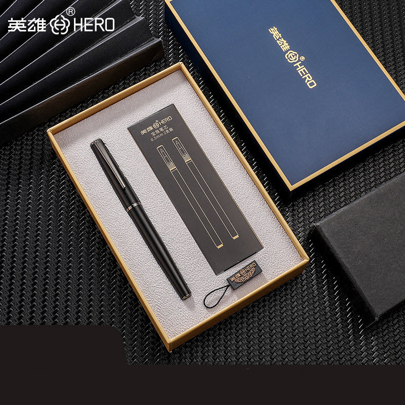 Hero 1780 Premium Black Ballpoint Pen with Gift Box and Brand Bag
