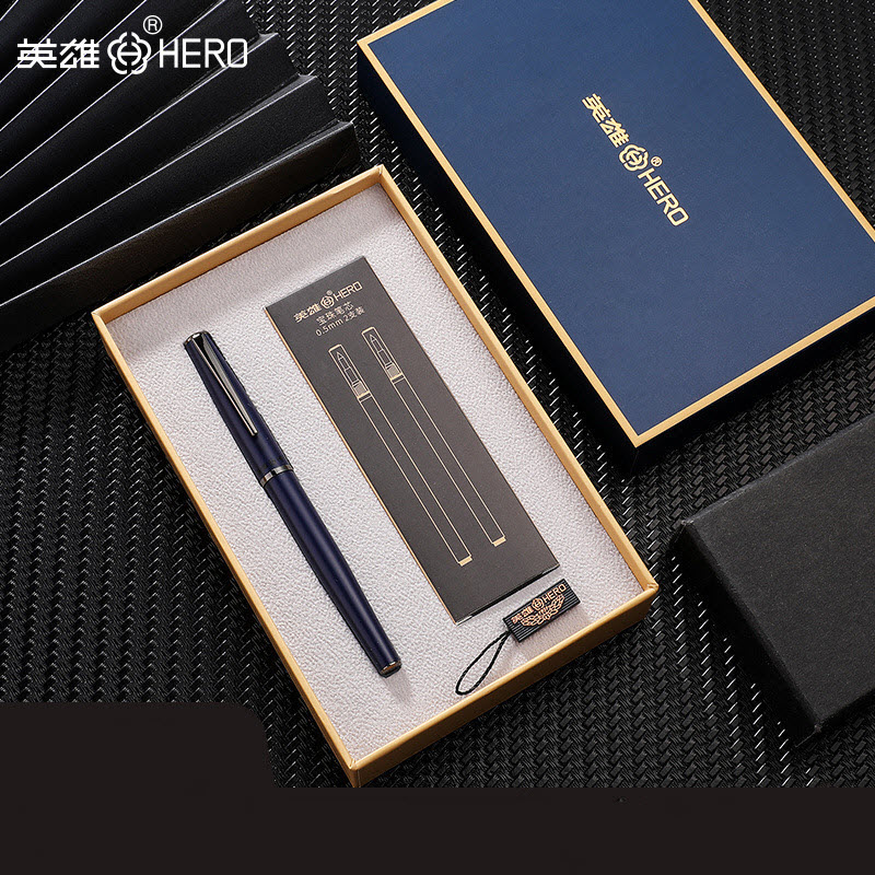 Hero 1780 Premium Midnight Blue Signature Pen with Box and Brand Bag