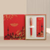 Hero Premium 4-Piece Red Signature Pen Set with Box and Brand Bag