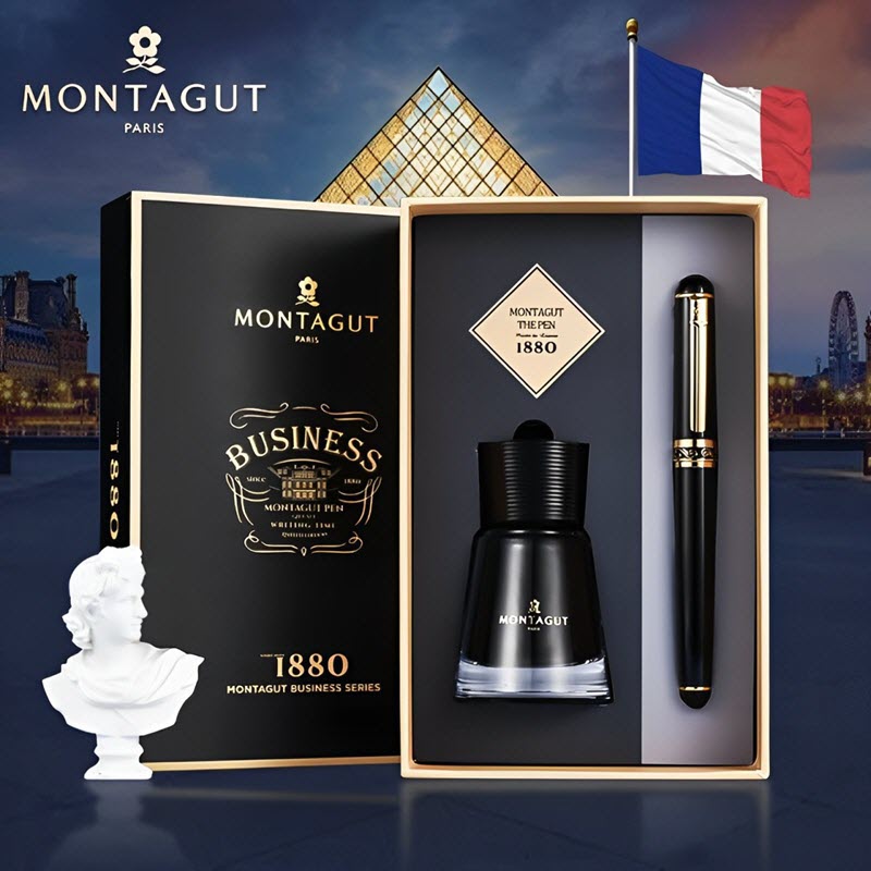 Montagut MT 098 Black Fountain Pen Gift Set