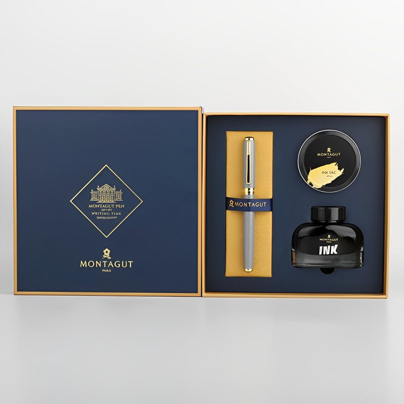 Montagut MT 0981 Gray Premium Fountain Pen Set