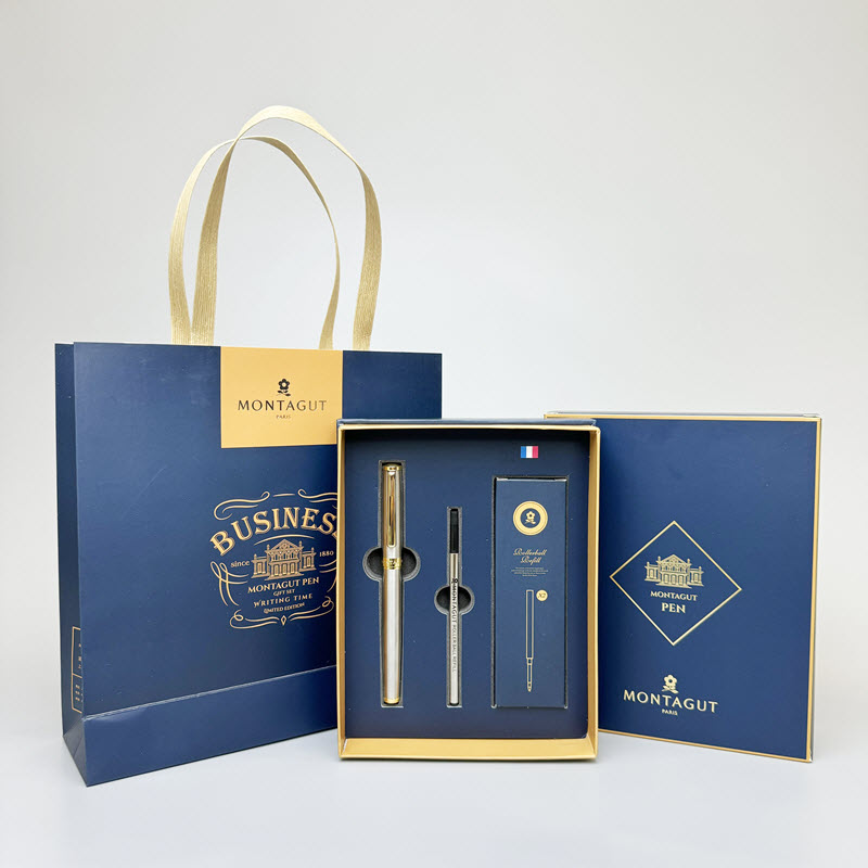 Montagut MT018 Silver Luxury Ballpoint Pen Set