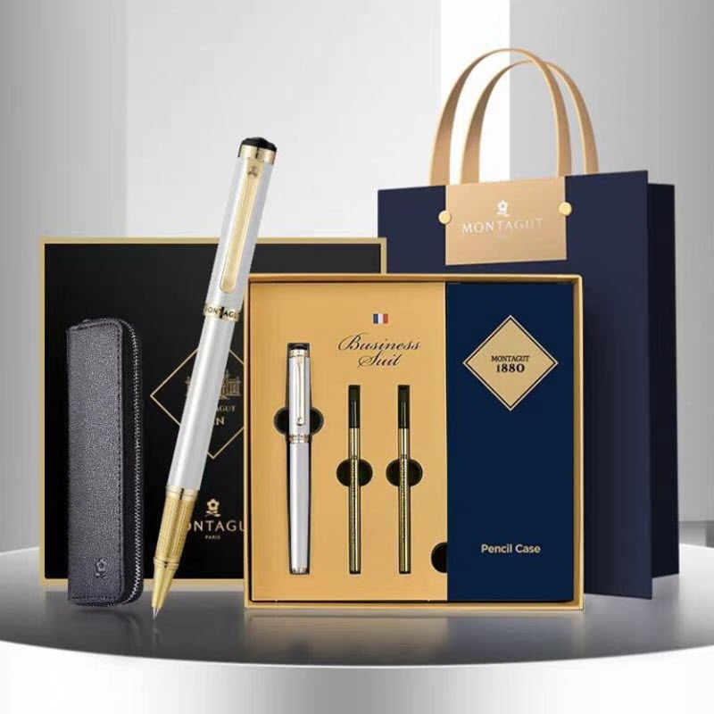 Montagut MT535 Premium White Ballpoint Pen Set