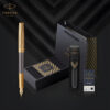 Parker Sonnet Arrow Grey GT-2201039 Fountain Pen Gift Set with Leather Case