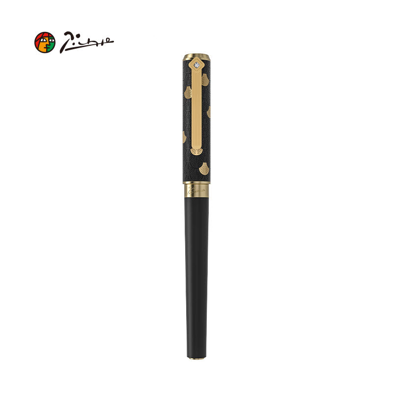 Picasso 085 Black Fountain Pen with 10K Gold-Plated Nib