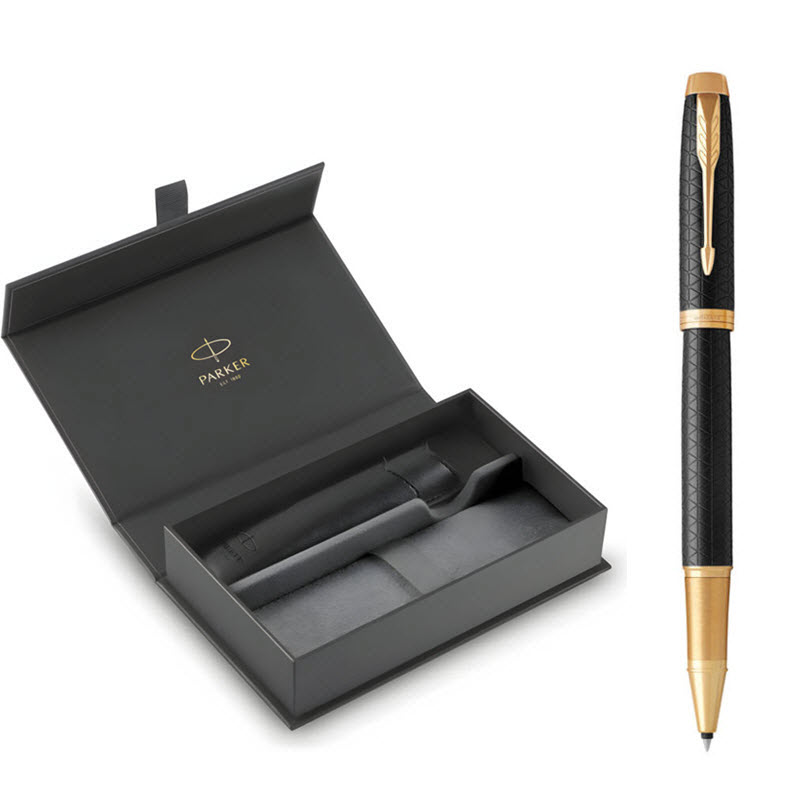 Parker IM PRM X BLK GT TB4 1975588 Signature Pen Gift Set with Leather Case
