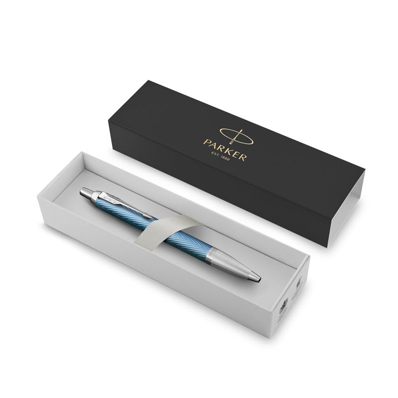 Premium Parker IM PRM X Blue Grey CT GB 2143645 Ballpoint Pen