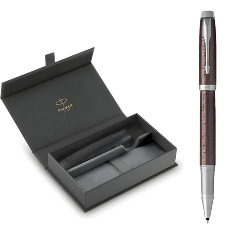 Parker IM PRM X BWN CT TB4 1975585 Signature Pen Gift Set with Leather Case