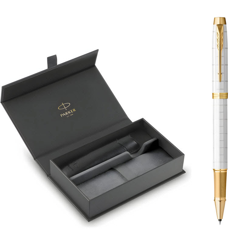 Parker IM PRM X Pearl GTTB 2143464Z Pen Gift Set with Leather Case
