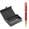 Parker IM PRM X Red GT TB 2143465Z Gift Set with Leather Case