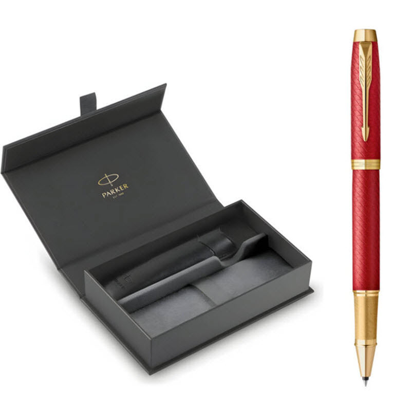 Parker IM PRM X Red GT TB 2143465Z Gift Set with Leather Case
