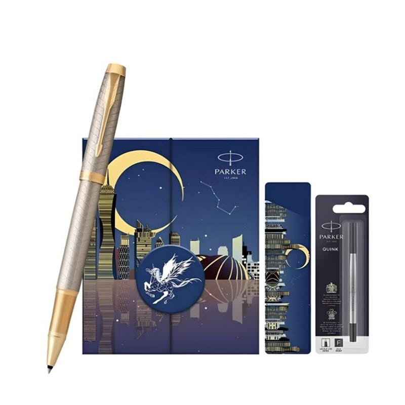 Parker PK058 Gray Ballpoint Pen with Extra Refill