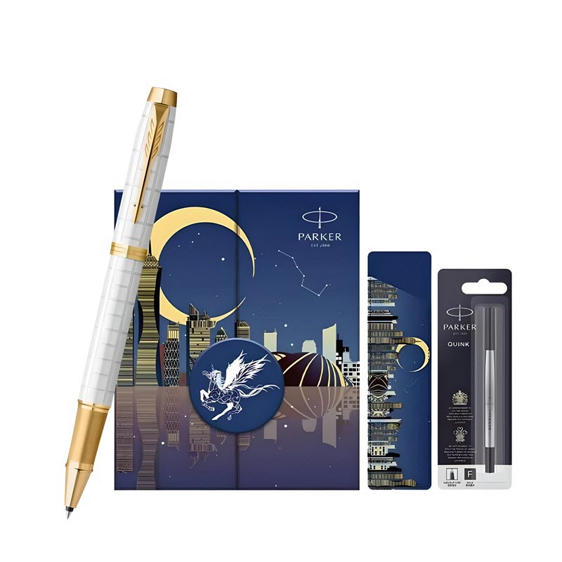 Parker PK058 White Ballpoint Pen with Extra Refill