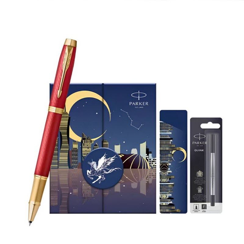 Premium Parker PK058 Red Ballpoint Pen with Extra Refill