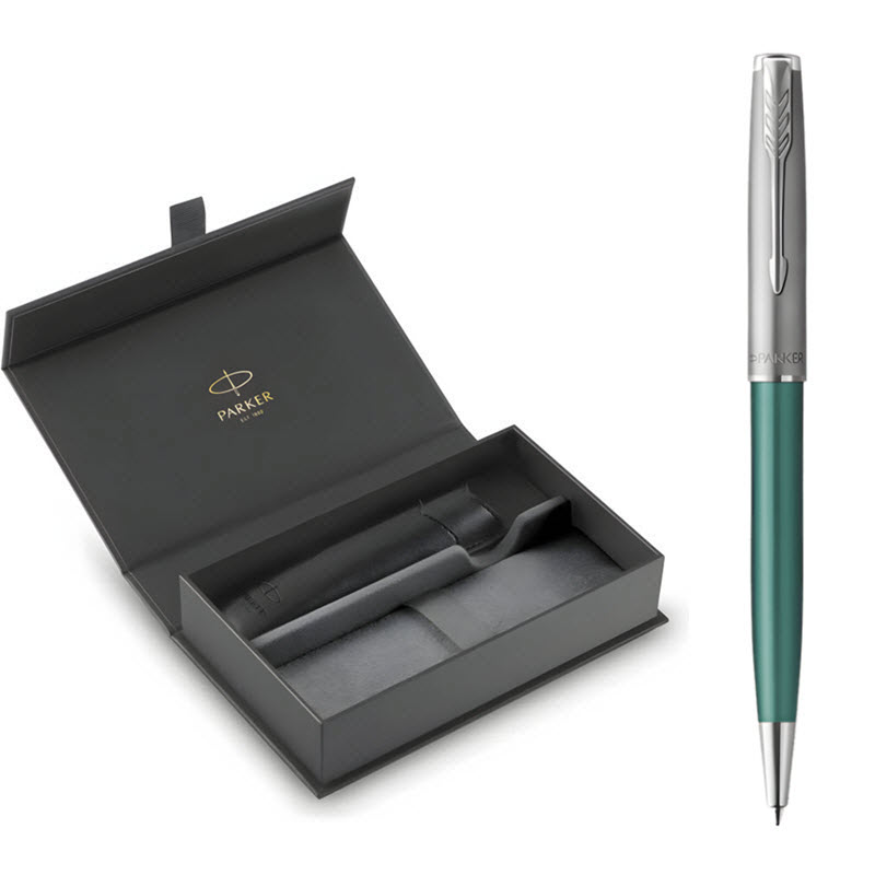 Parker SON GREEN SB CT 2169365 Signature Pen Gift Set with Leather Case