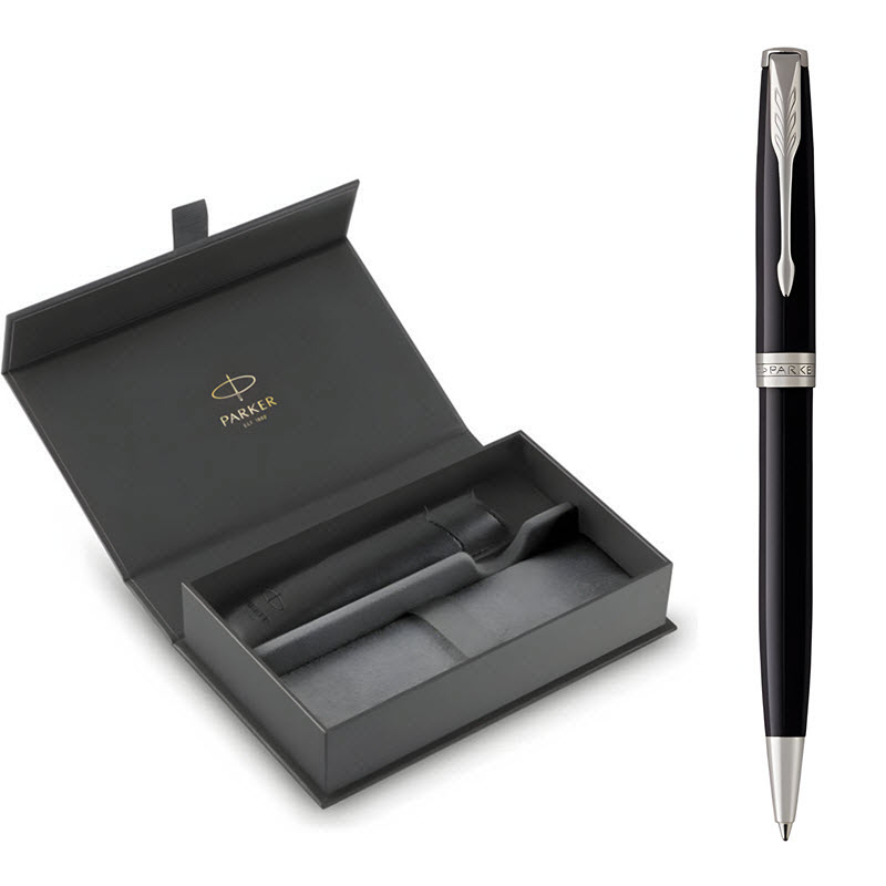 Parker SON X-Black CT TB-1950792 Signature Pen Gift Set with Leather Case