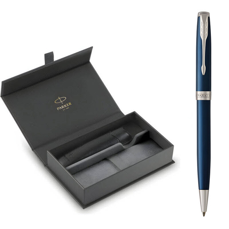 Parker SON X Blue CT TB 1950889 Signature Pen Gift Set with Leather Case