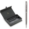 Parker SON X Stainless Steel CT TB 1950871 Pen Gift Set with Leather Case
