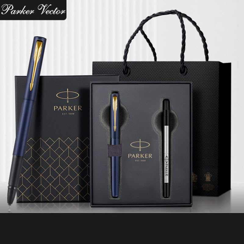 Parker Vector Premium Matte Blue Signature Pen Gift Set