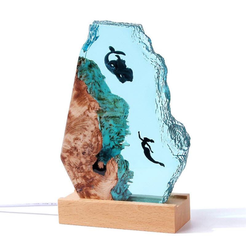EPX008 Mermaid Epoxy Resin Lamp
