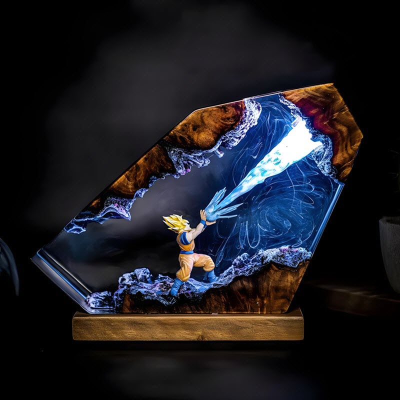 EPX015 Songoku Kamehameha Epoxy Resin Lamp