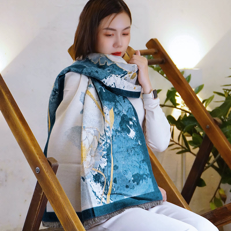 Floral Cashmere Scarf for Women KQ-WD27