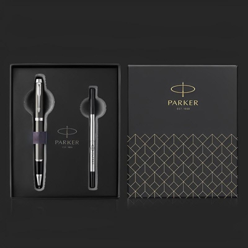 Parker IM Grey Ballpoint Pen Gift Set with Extra Refill