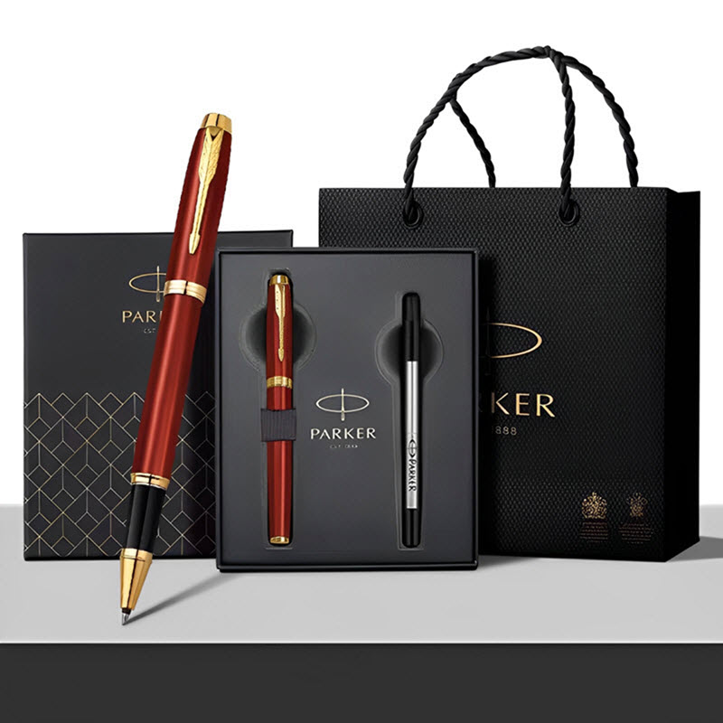 Parker IM Red Rollerball Pen Gift Set with Extra Refill