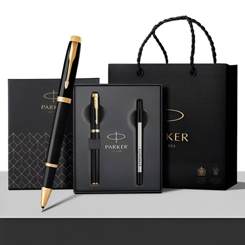 Parker IM X-Black GT TB4-1975576 Rollerball Pen Gift Set with Extra Refill