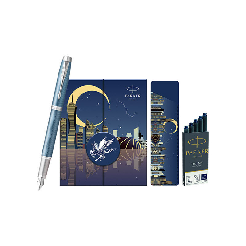Parker PK058 Blue Fountain Pen Gift Set