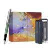 Parker PK086 Green Rollerball Pen Gift Set with Leather Case and Extra Refill