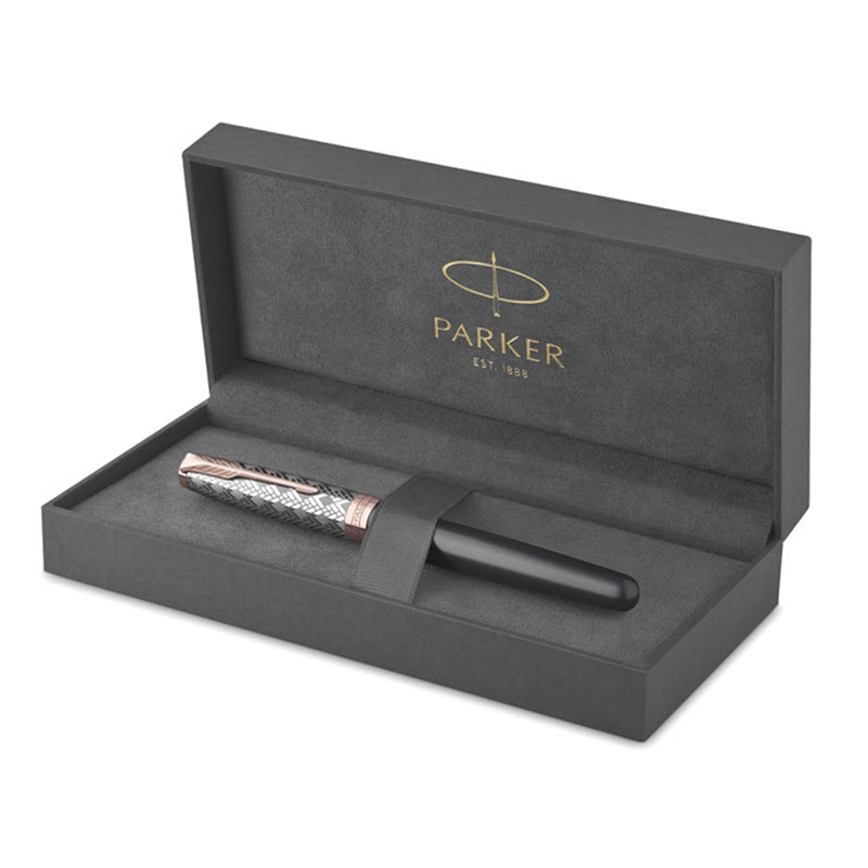 Parker SON Metal Grey PGT18k GB-2119788 Gold-Plated Fountain Pen